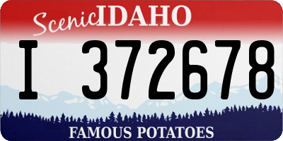 ID license plate I372678