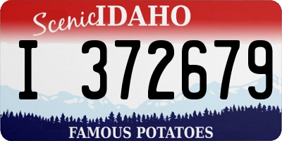 ID license plate I372679