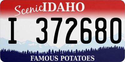 ID license plate I372680