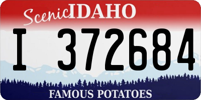 ID license plate I372684