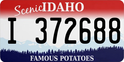 ID license plate I372688