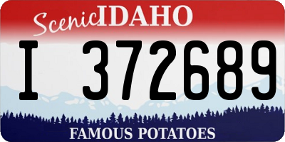 ID license plate I372689