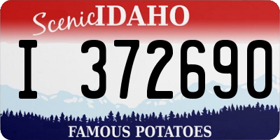 ID license plate I372690
