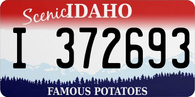 ID license plate I372693