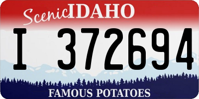 ID license plate I372694