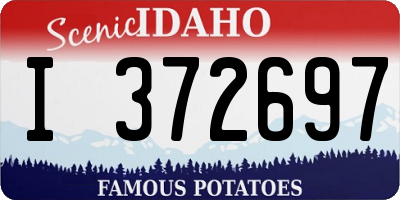 ID license plate I372697