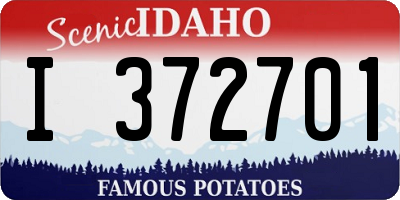 ID license plate I372701