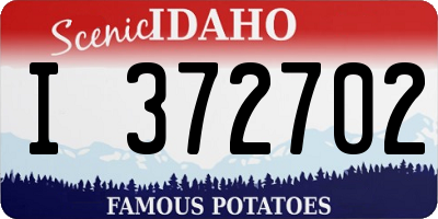 ID license plate I372702
