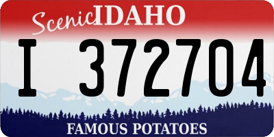 ID license plate I372704