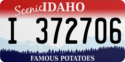 ID license plate I372706