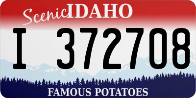 ID license plate I372708