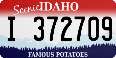 ID license plate I372709