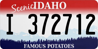 ID license plate I372712