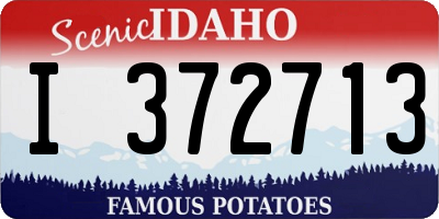 ID license plate I372713