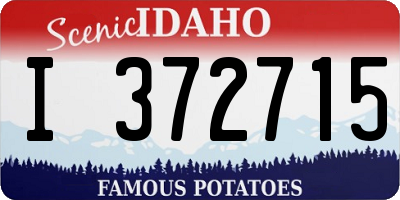 ID license plate I372715