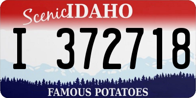 ID license plate I372718