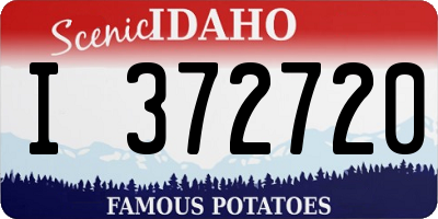 ID license plate I372720