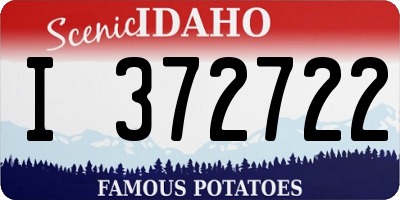 ID license plate I372722