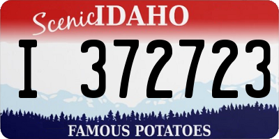 ID license plate I372723