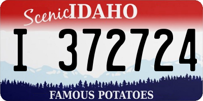 ID license plate I372724