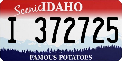 ID license plate I372725