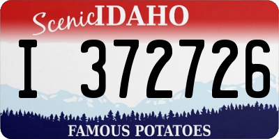 ID license plate I372726