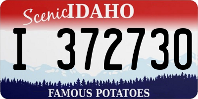 ID license plate I372730