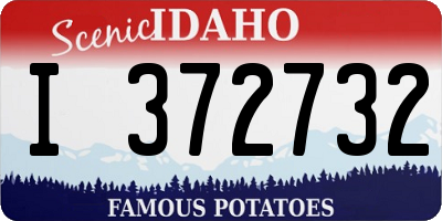 ID license plate I372732