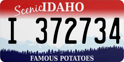 ID license plate I372734