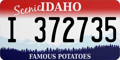 ID license plate I372735