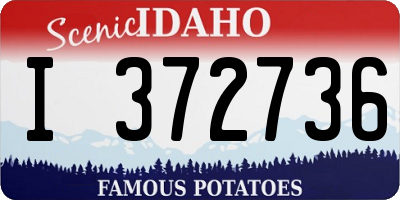 ID license plate I372736