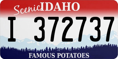 ID license plate I372737