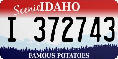 ID license plate I372743