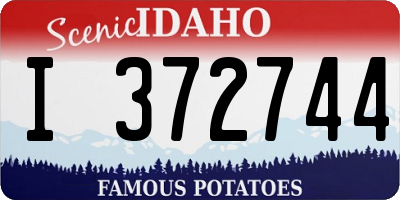 ID license plate I372744