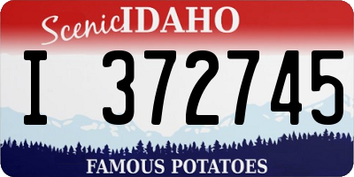 ID license plate I372745