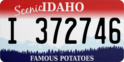 ID license plate I372746