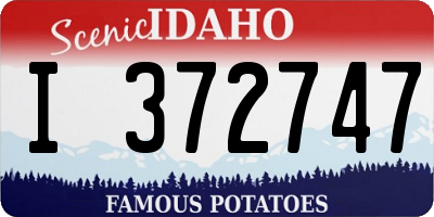 ID license plate I372747