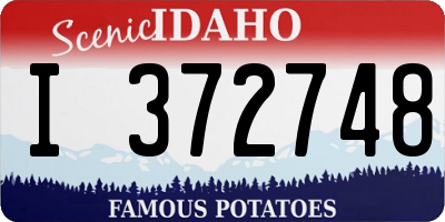 ID license plate I372748