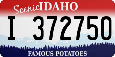 ID license plate I372750