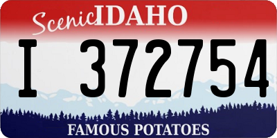 ID license plate I372754