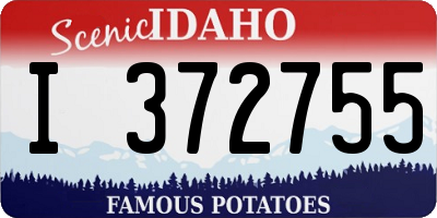 ID license plate I372755