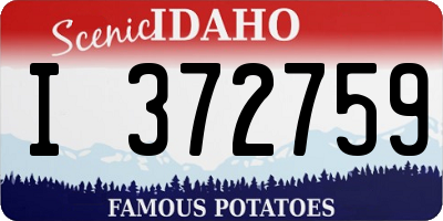 ID license plate I372759