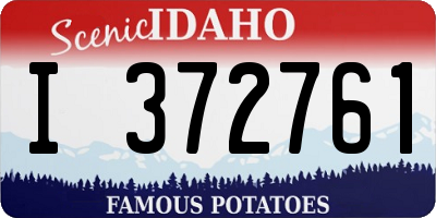 ID license plate I372761