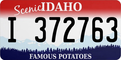 ID license plate I372763