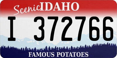 ID license plate I372766