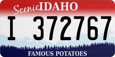 ID license plate I372767