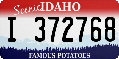 ID license plate I372768