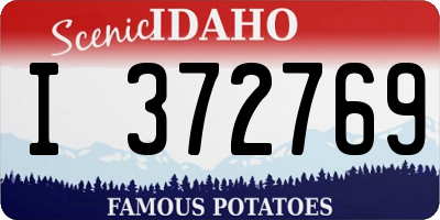 ID license plate I372769