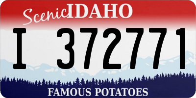 ID license plate I372771