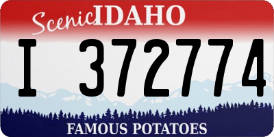 ID license plate I372774